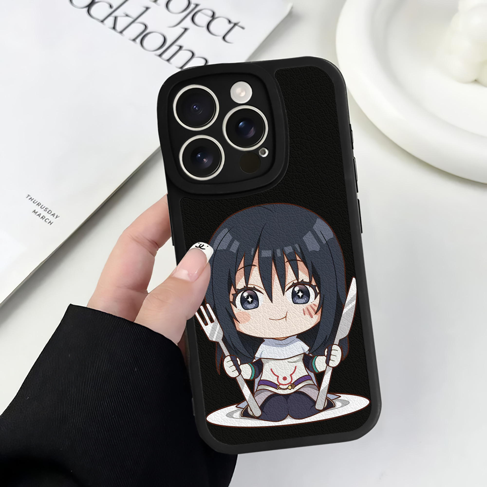（画像用） 転スラ Regarding Reincarnated to Slime 【iPhone 16シリーズ対応】シリコンスマホケース（レザー調） 材質：シリコン
